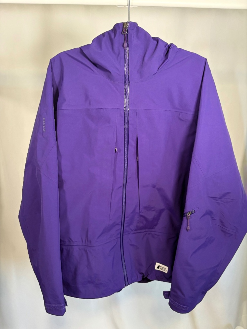 MEC Helix Men's Waterproof Ski Shell Jacket Purple RECCO L